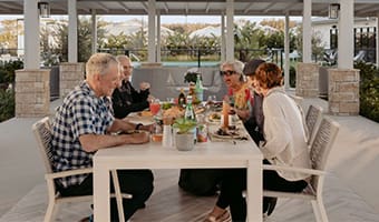 over 55s couples enjoying community living