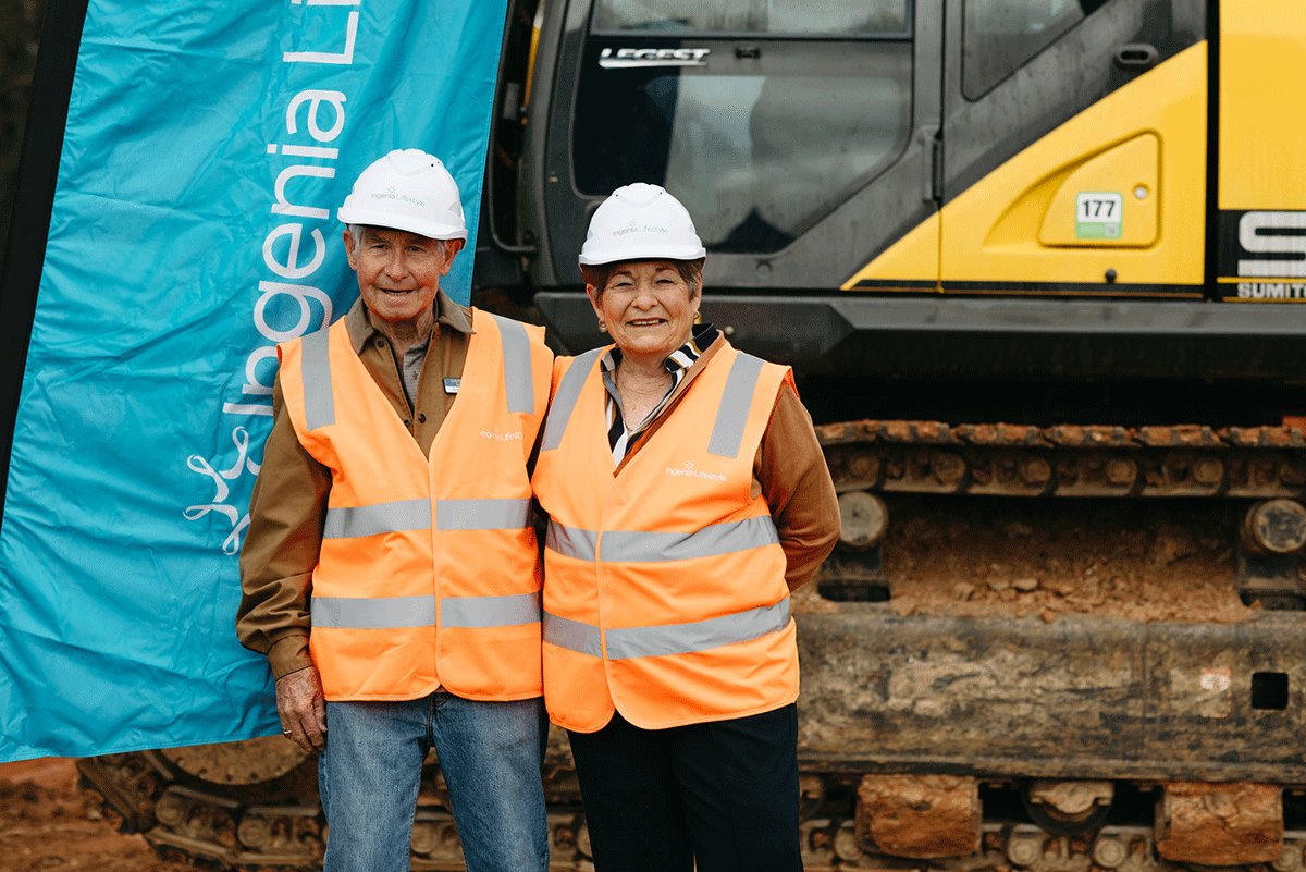 Ingenia Lifestyle Sanctuary Soil Turn - Man and Woman in high vis 