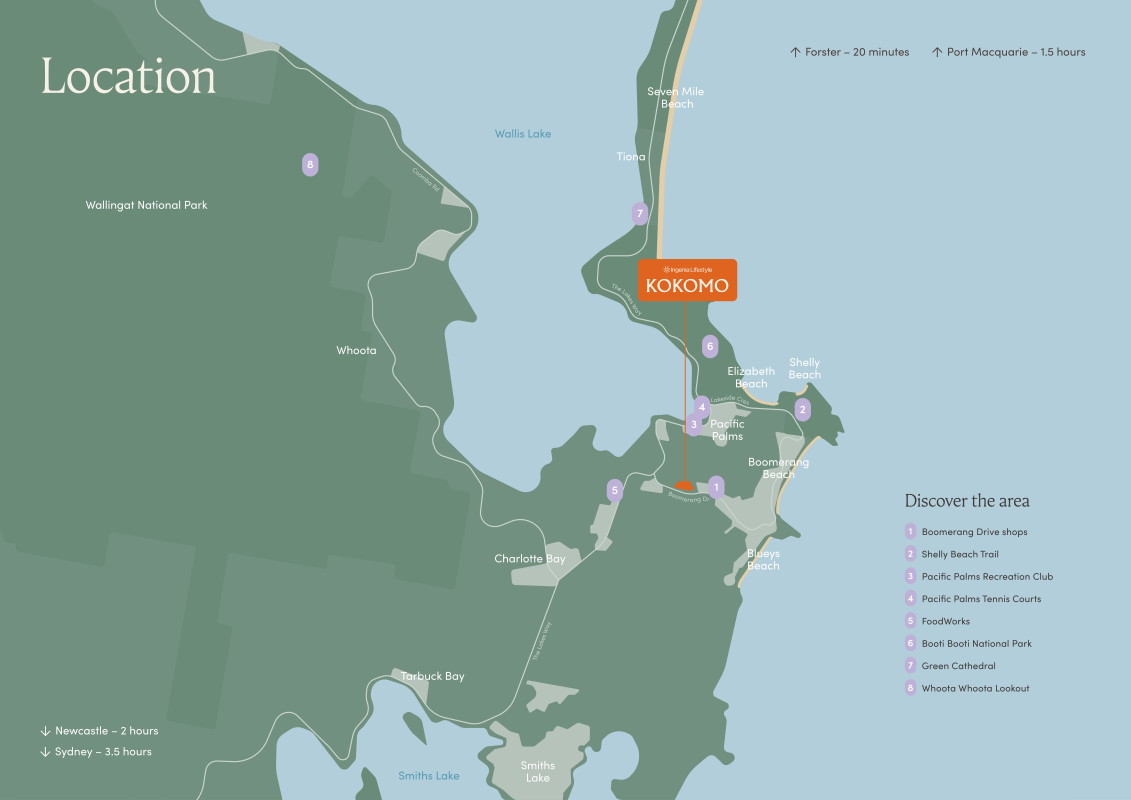 Ingenia Lifestyle Kokomo Location Map